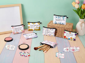 Luck Sea makeup pouch featuring a second floral verse design for gifting.