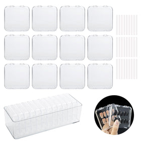 LUCKJUJU 12-piece nail storage box collection shown for organized nails