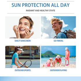 LuckNest sunscreen travel packaging enables mess-free application on the go.