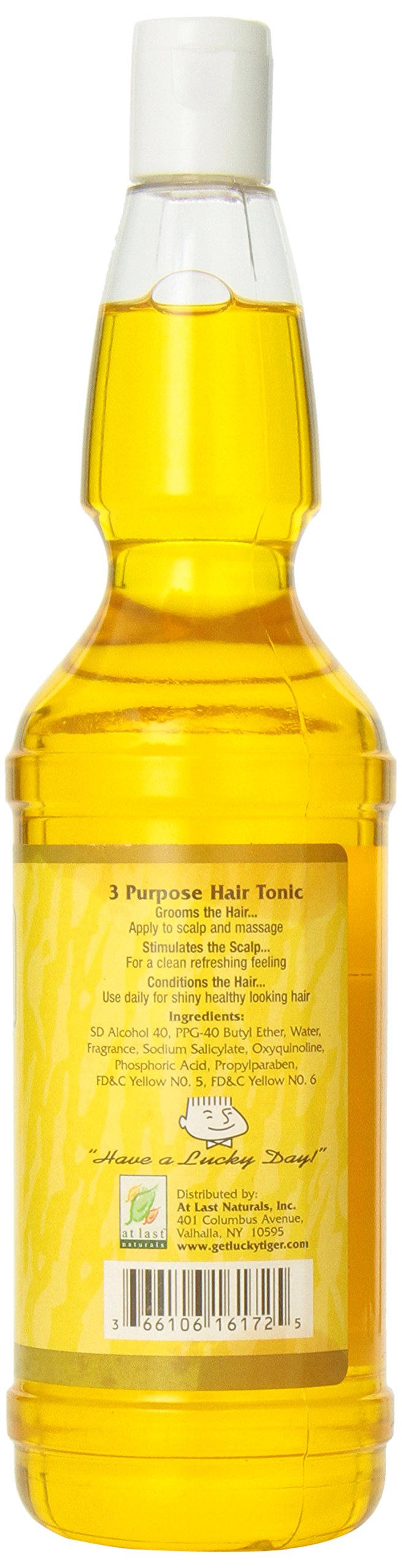 Lucky Tiger 3 Purpose Hair Tonic application highlights scalp conditioning and ease of use