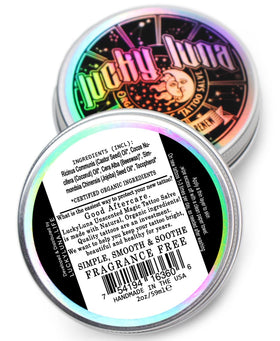 LuckyLuna made-in-usa tattoo care scene showcases small-batch craftsmanship.