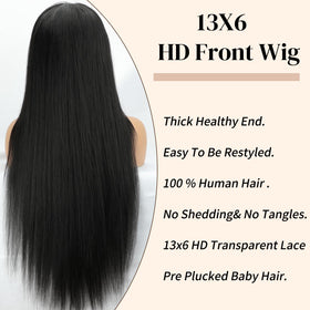 LUCLUEME 13x6 lace front mimics scalp for versatile styling.