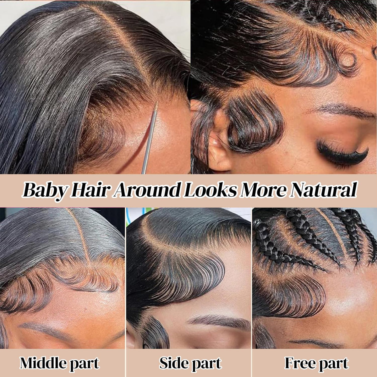 LUCLUEME HD transparent lace blends with any skin tone.