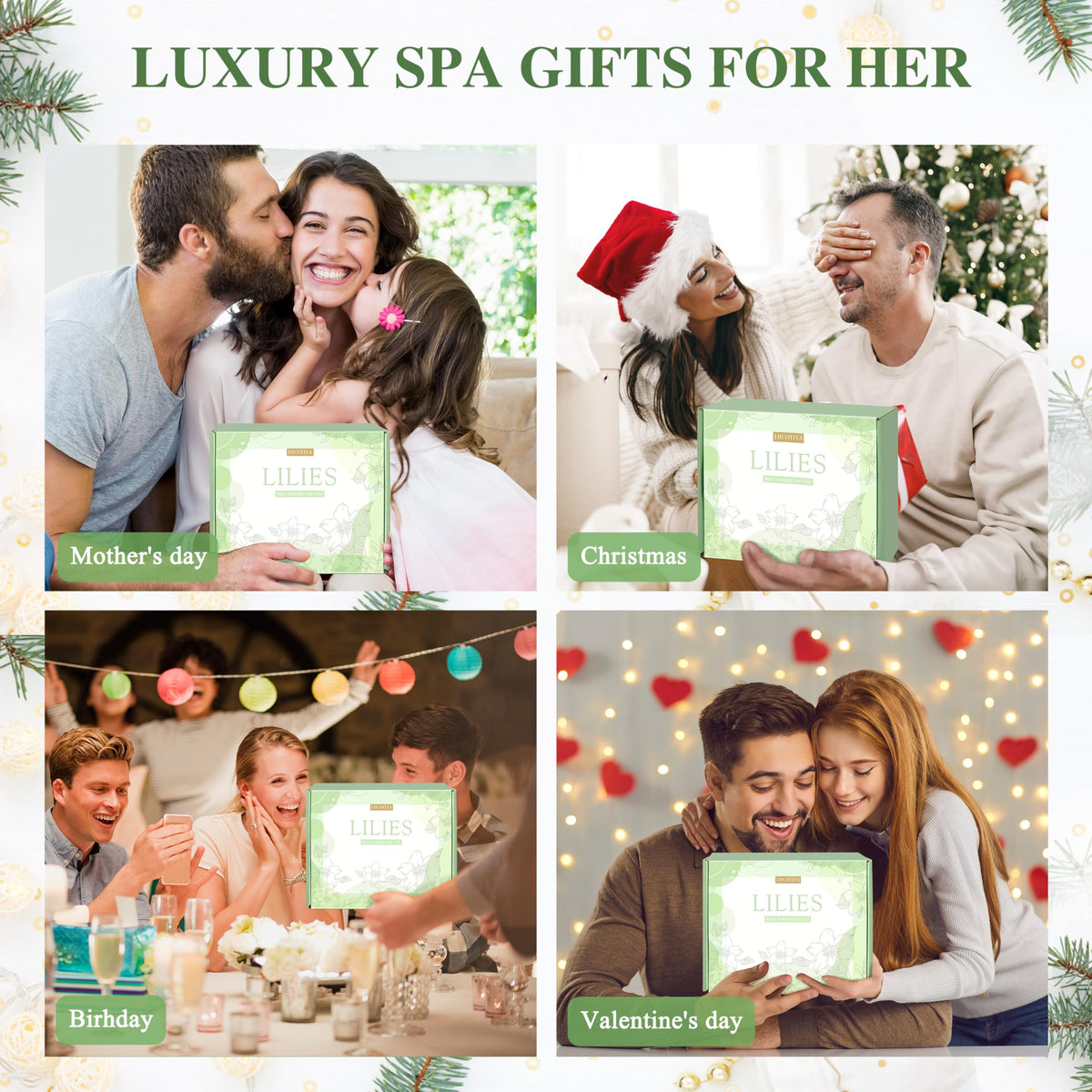 LUCOTIYA Lily Self Care Gift Set artificial flower adds a decorative touch