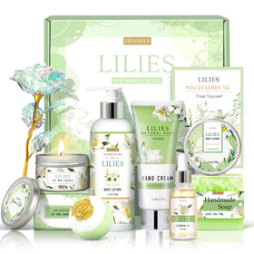 LUCOTIYA Lily Self Care Gift Set packaging showcases premium gift presentation for celebrations.