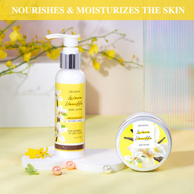 LUCOTIYA Vanilla Butter deeply nourishes skin for lasting smoothness.