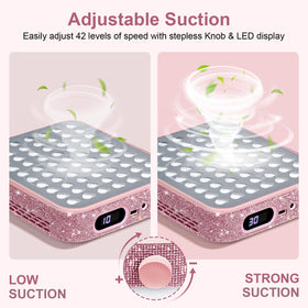 Ludysic Nail Dust Collector on a salon desk for home use.