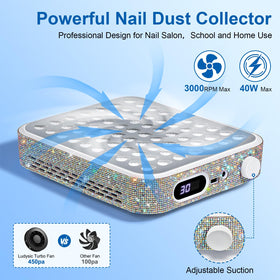 Ludysic Nail Dust Collector operates quietly for a calm salon environment