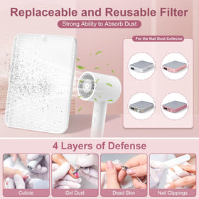 Ludysic Nail Dust Collector with metal cover for durability.
