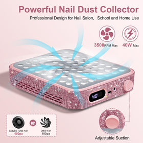 Ludysic Nail Dust Filter removal demonstrates reusable filtration for maintenance.