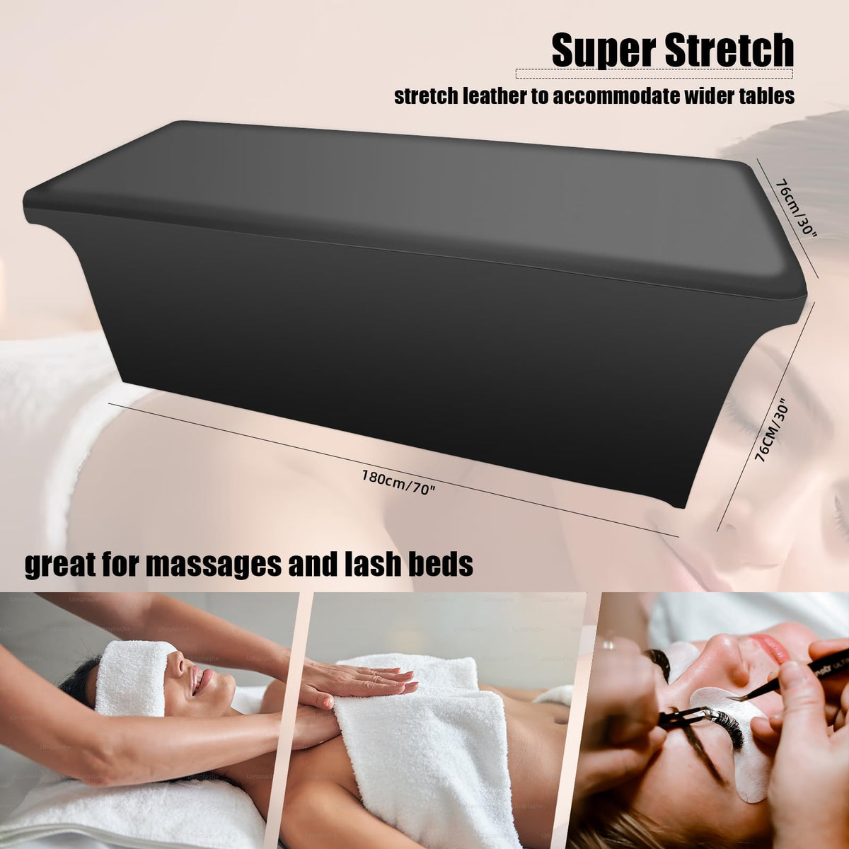 Lufyzora Lash Bed Cover ergonomic cutout supports comfortable practitioner positioning.