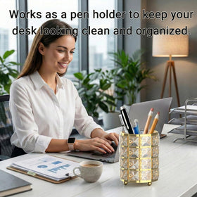 LUGUNU compact design saves space while holding brushes or pencils