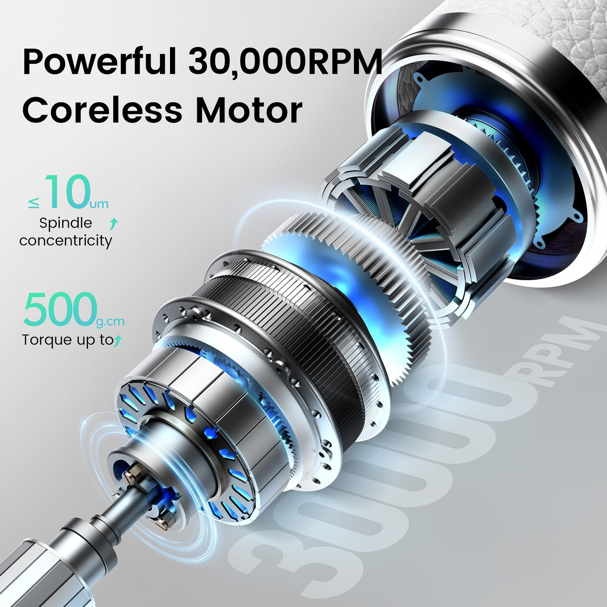 L'UGX nail drill delivers low vibration and quiet operation for comfortable sessions.