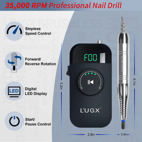 L'UGX nail drill battery pack enabling cordless operation