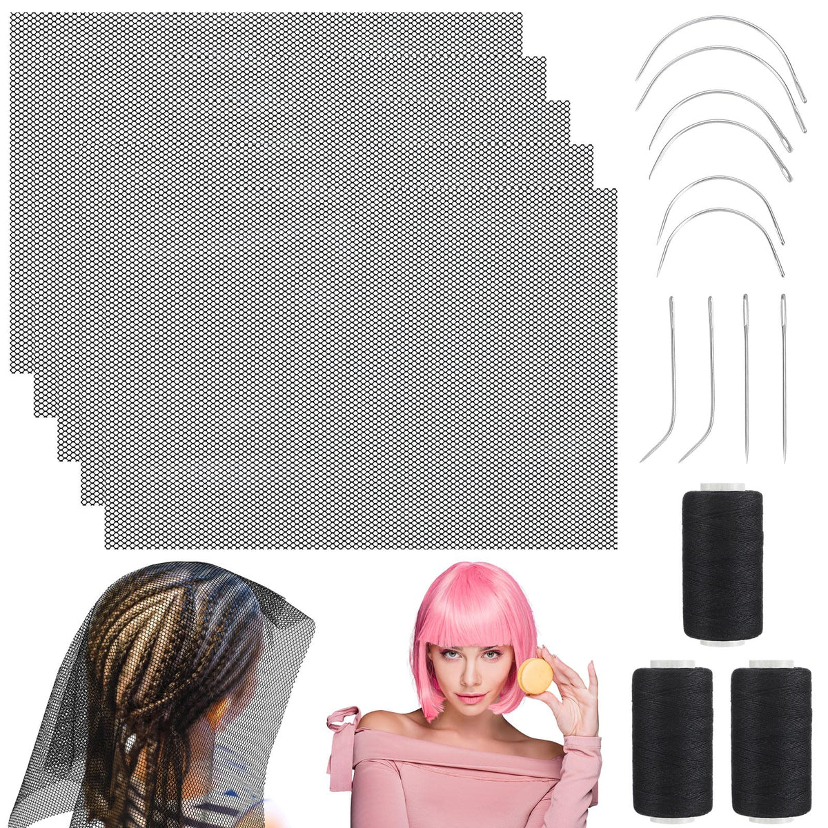 Luinabio hair net weaving mesh 26x18 inches for wig sewing and extensions