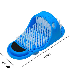 LUITON foot-care system massage brush shown as a complete routine tool.