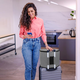 Lukeline wig storage box folded for compact travel and space saving