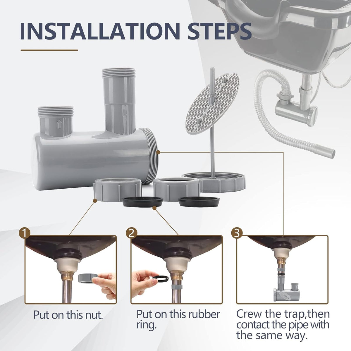 LukLoy backwash sink accessory compatible with shampoo bowls and hoses.