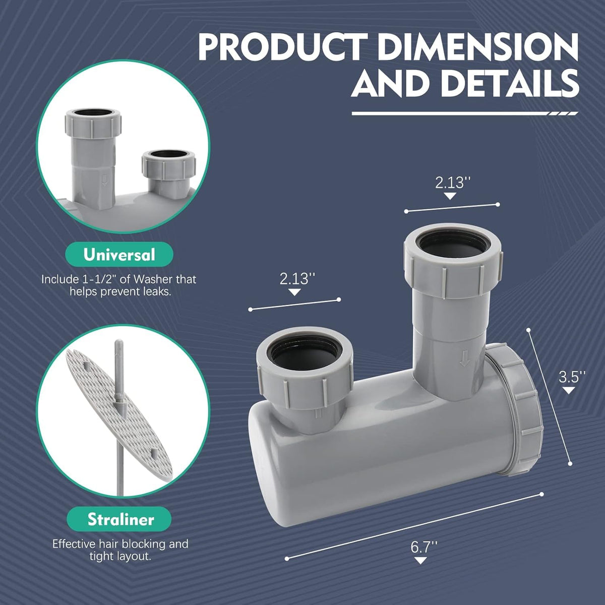 LukLoy PVC catch chamber shown for durable daily salon use.