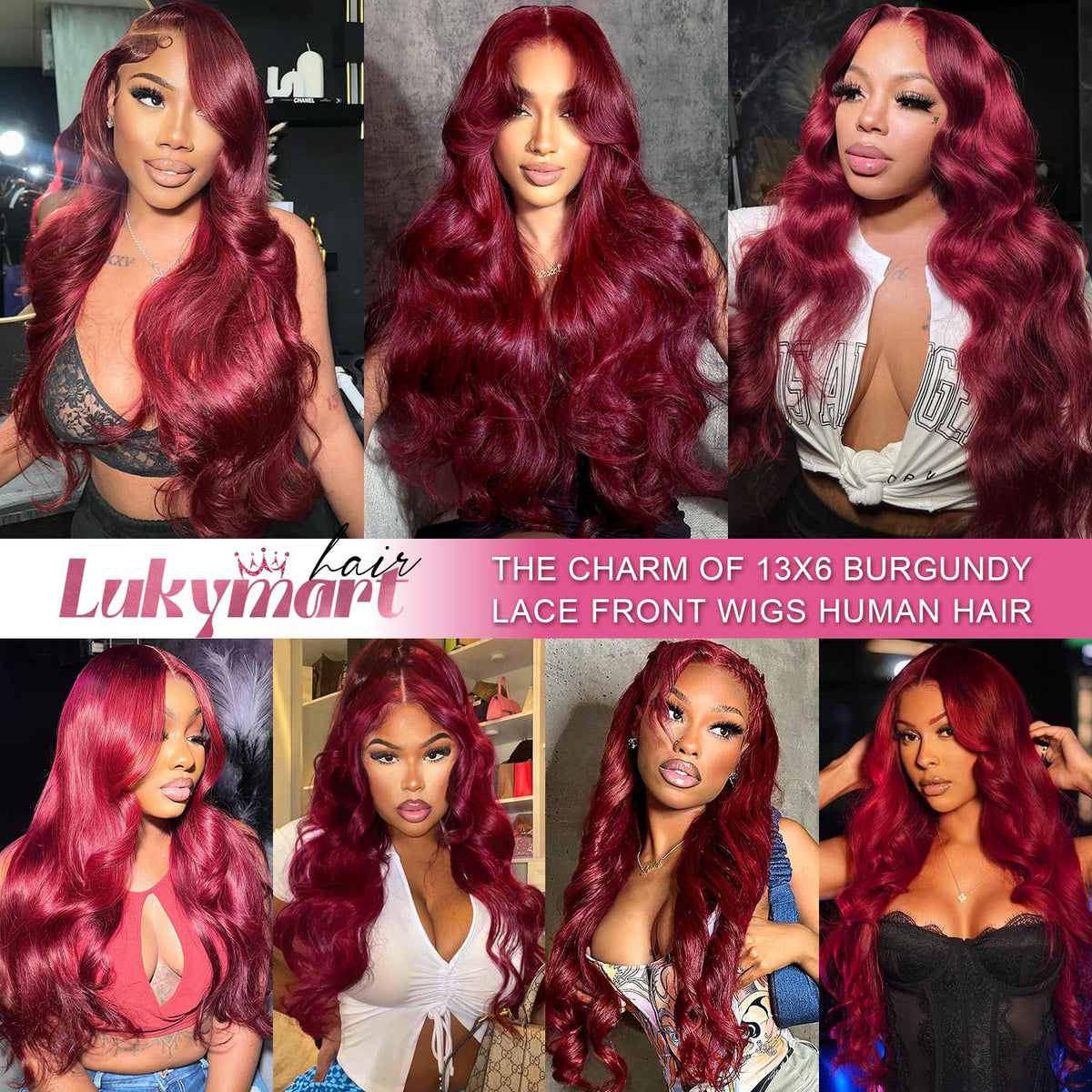Lukymart 28-inch length creates dramatic volume and natural fall.