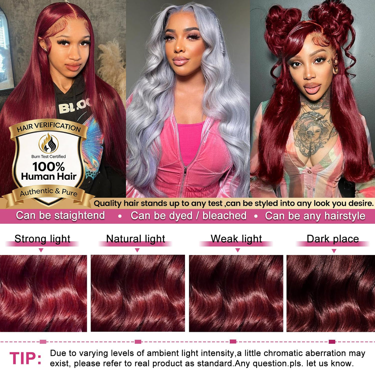 Lukymart pre-plucked baby hairs ready for smooth front shape.