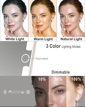 LUKYMIRO 10x magnifying round mirror magnetically attaches for precision grooming