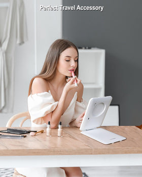 LUKYMIRO folding lid stand converts to a secure tabletop mirror