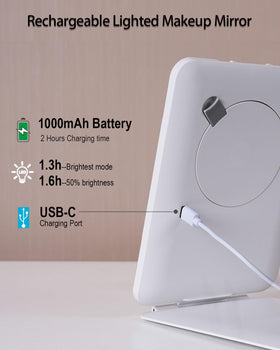 LUKYMIRO compact travel mirror with carrying case for easy packing