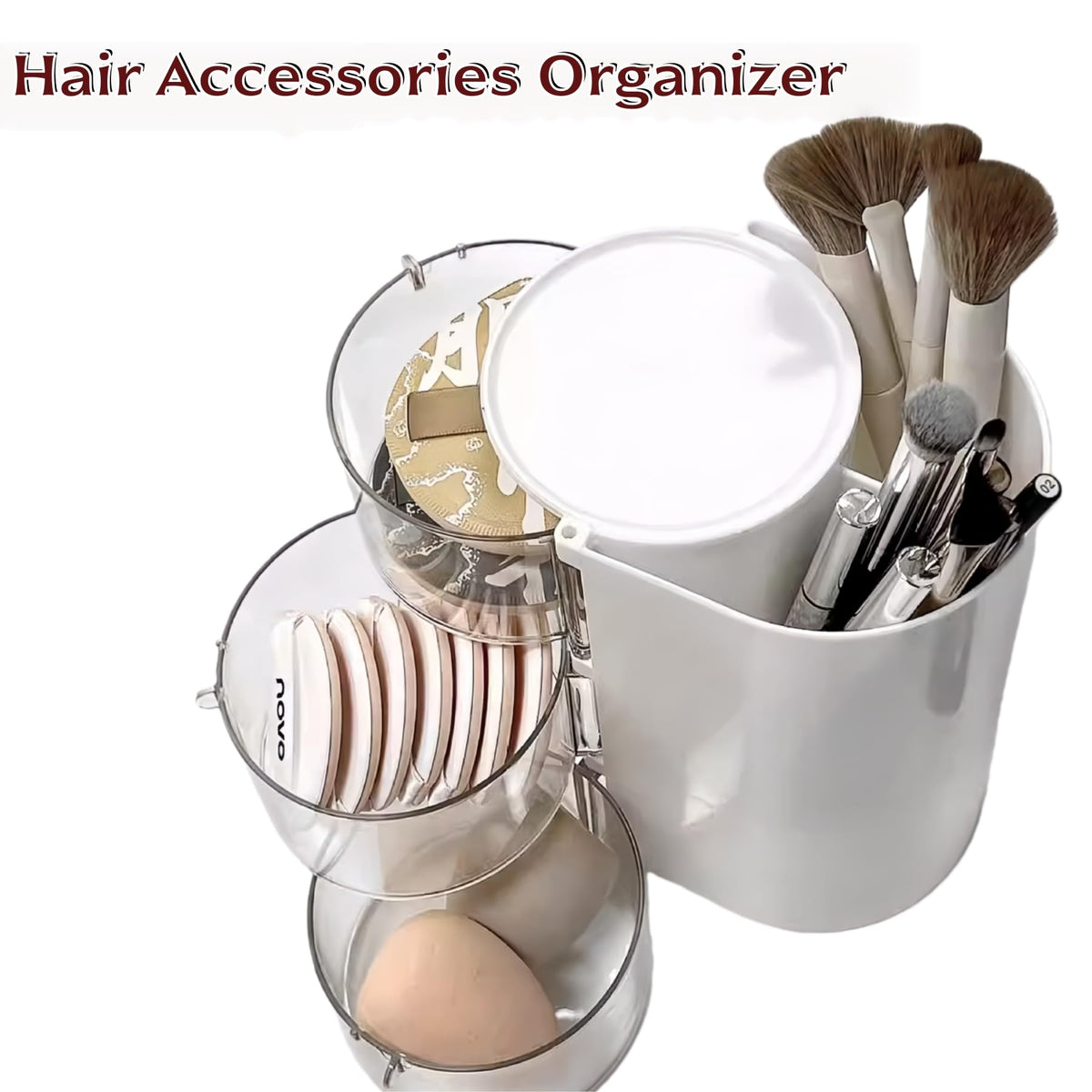 Lukzeezo rotatable organizer offers 180-degree access for quick retrieval.