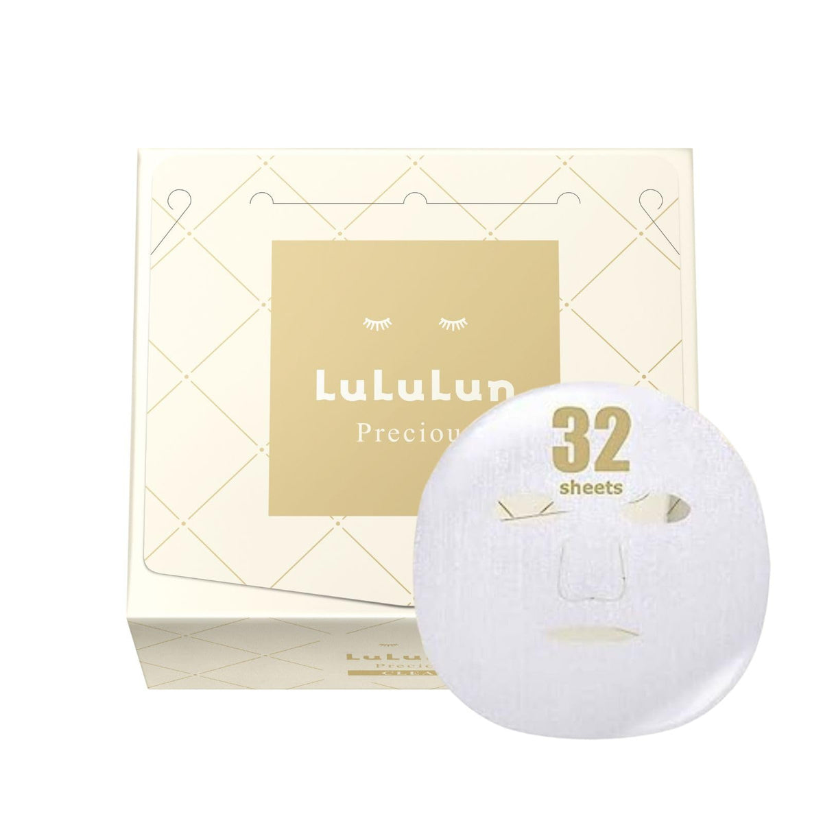 Lululun 32EA anti-aging mask sheet packaging for daily hydration and elasticity.