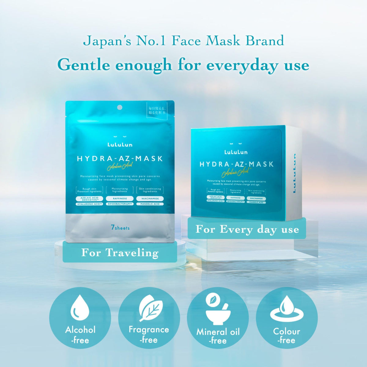 Lululun Sheet mask close-up reveals radiance-ready skin after use.