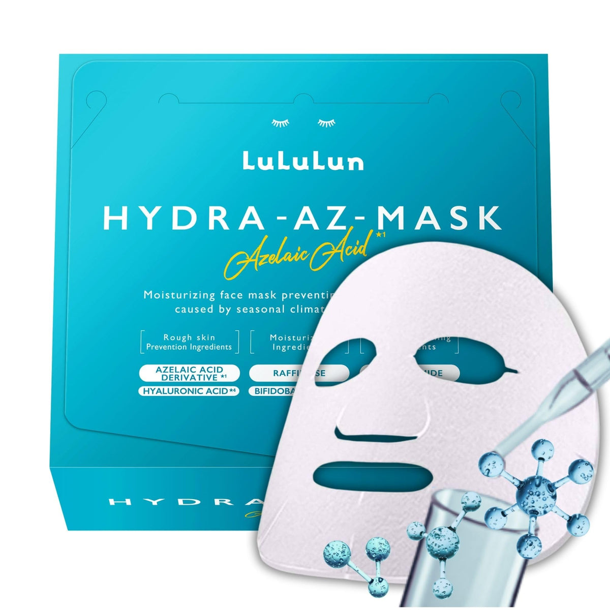 Lululun Skin Care Face Mask packaging promotes convenient daily hydration.