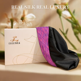 LULUSILK hot pink silk cap shown stylish and practical.