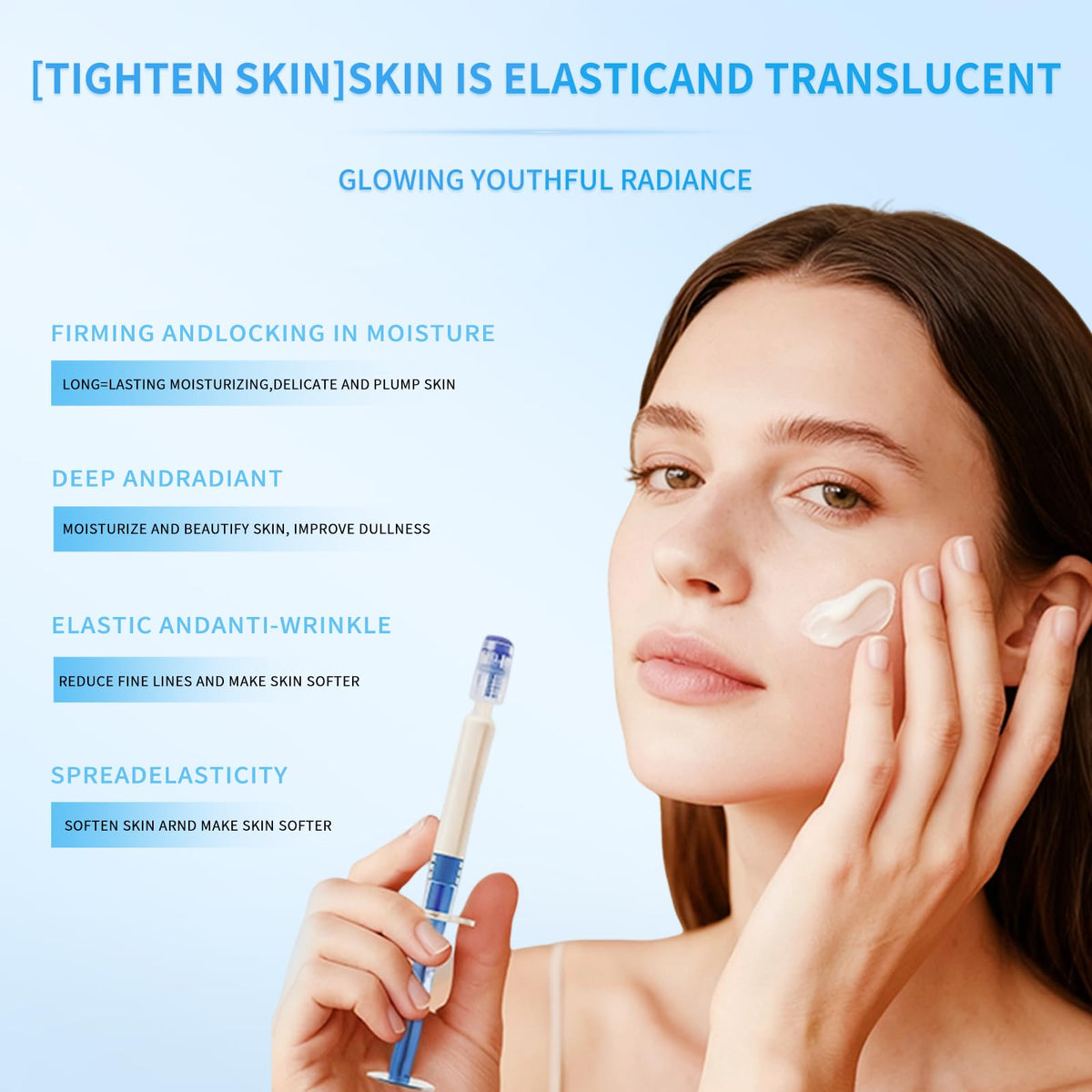 Lumazo Elastic Essence texture application demonstrating quick absorption without shine.