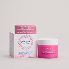 Lumene Nordic Bloom cream jar close-up highlighting smooth skin benefits