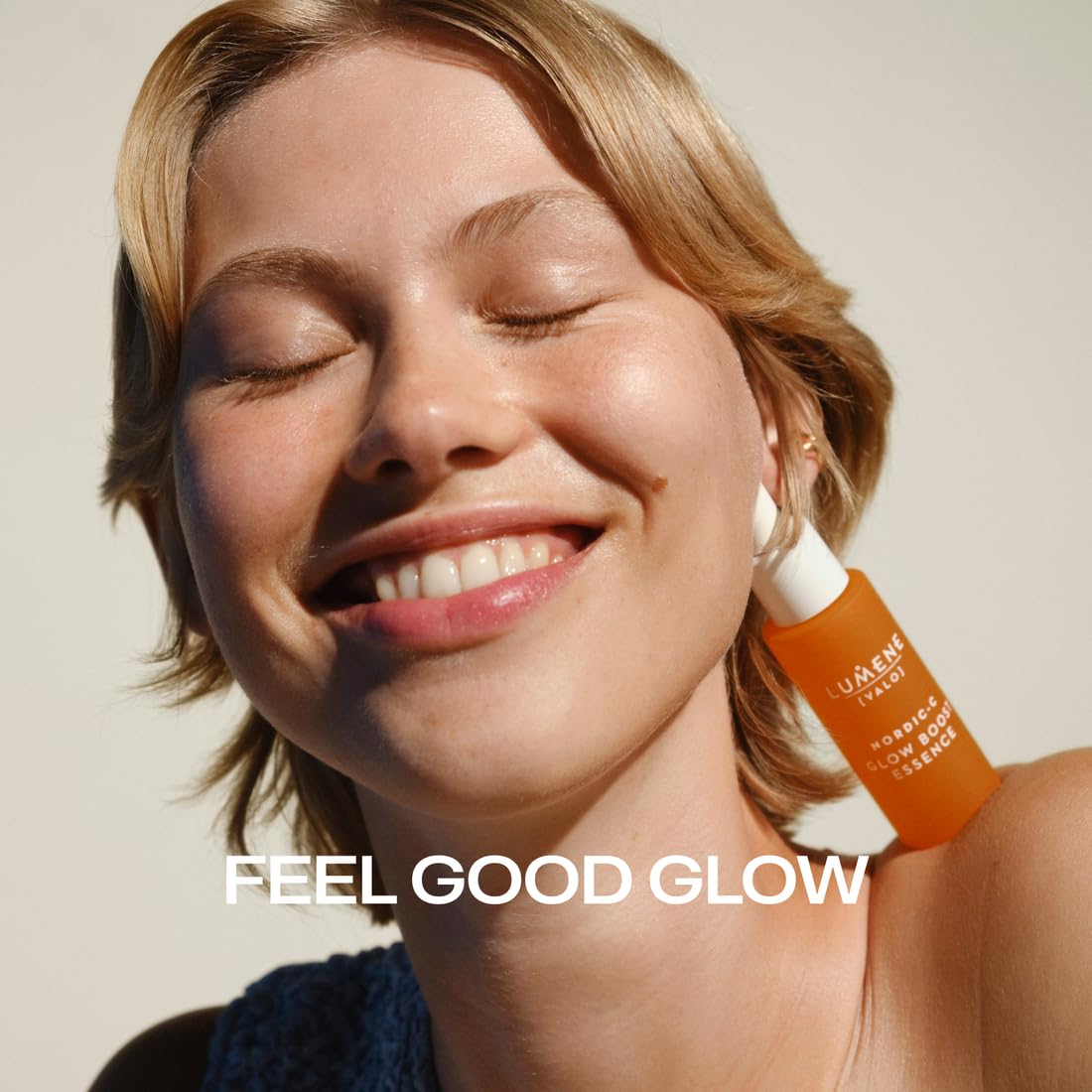Hydration focus of Lumene Glow Boost Serum with HA and polyglutamic acid.