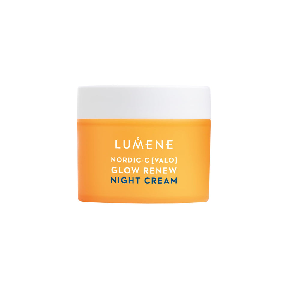 Lumene Nordic-C Valo Glow Renew night cream in a jar for overnight hydration