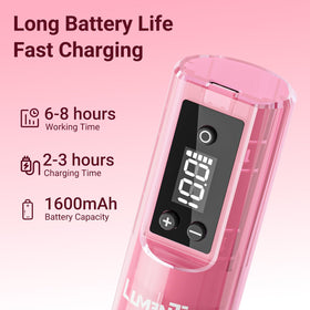 LumenTip 1600mAh battery enabling up to eight hours of use