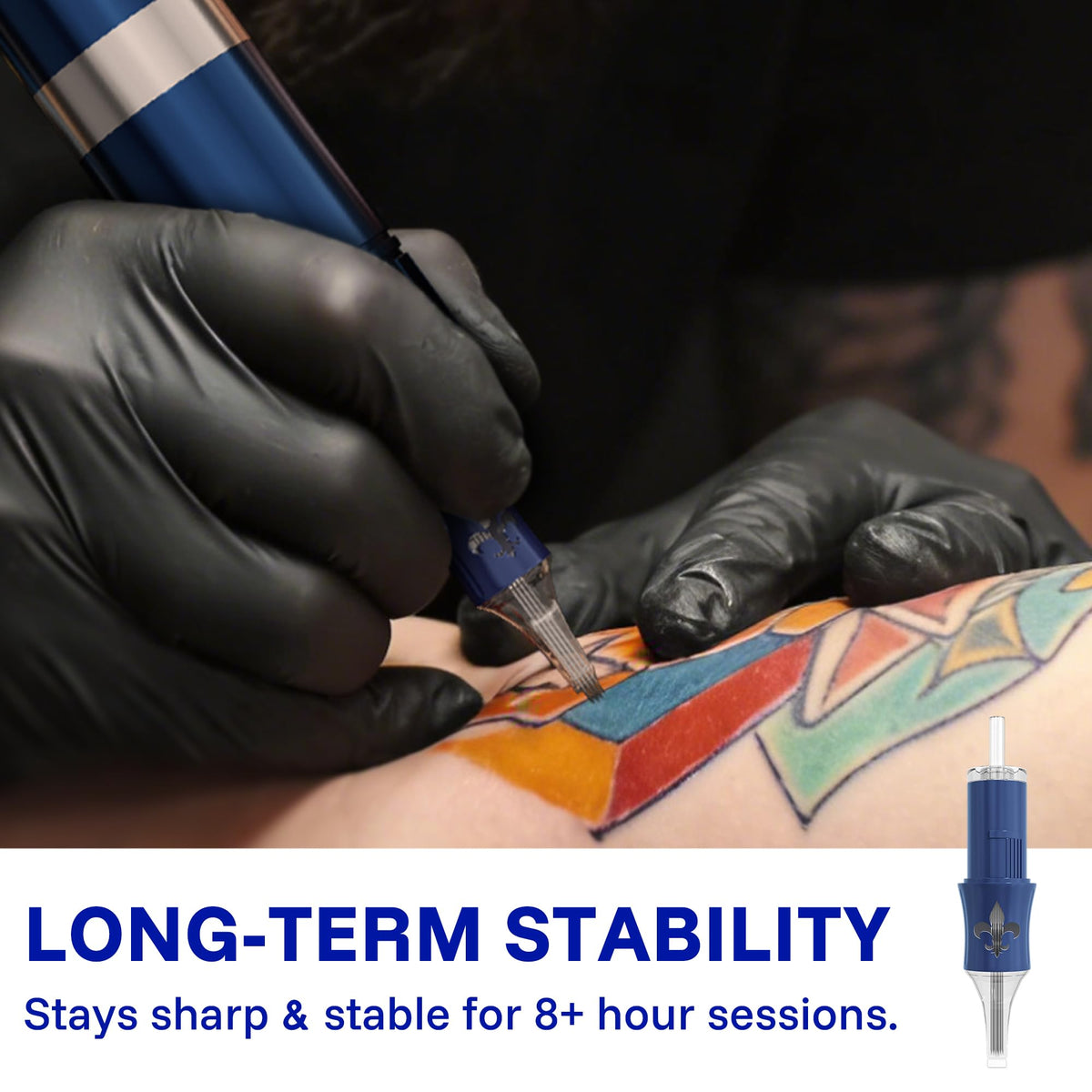 LumenTip internal stabilizer minimizes vibration for steady depth control