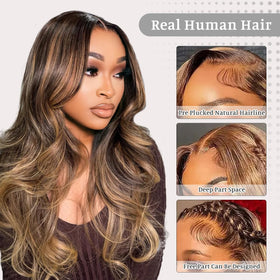 LUMIERE 13x4 lace front with Swiss lace for discreet parting.