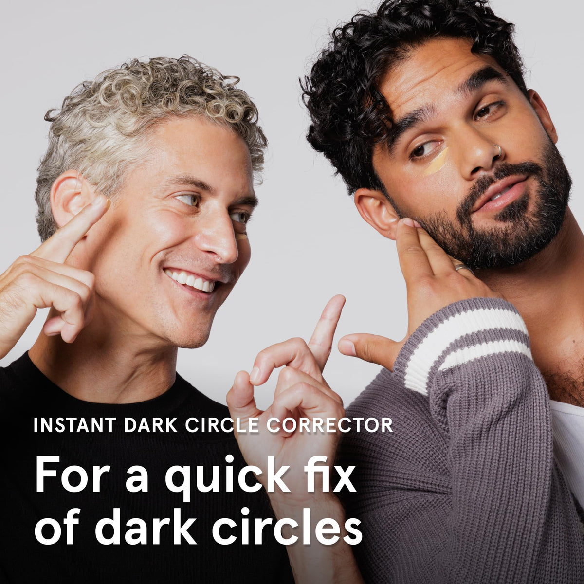 Lumin Instant Dark Circle Corrector for Men dispenser close-up shows precise, comfortable application.