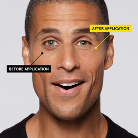 Lumin Instant Dark Circle Corrector for Men packaging front highlights two-month supply value.