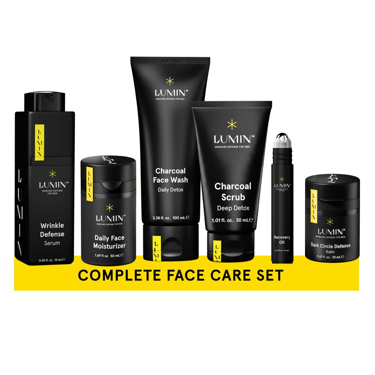 Lumin Charcoal Face Wash cleanses pores for a refreshed look.