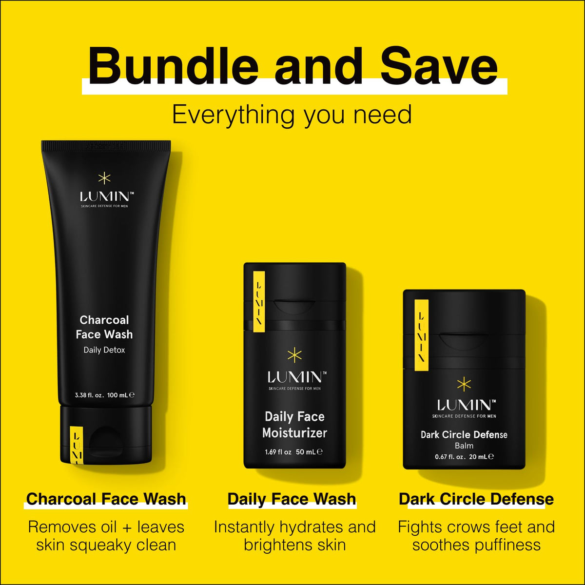 Lumin Scrub provides gentle exfoliation to smooth texture.