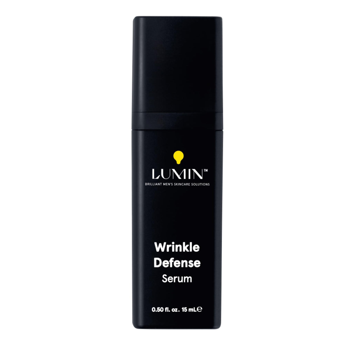 Lumin Wrinkle Defense Serum bottle with dropper for daily hydration