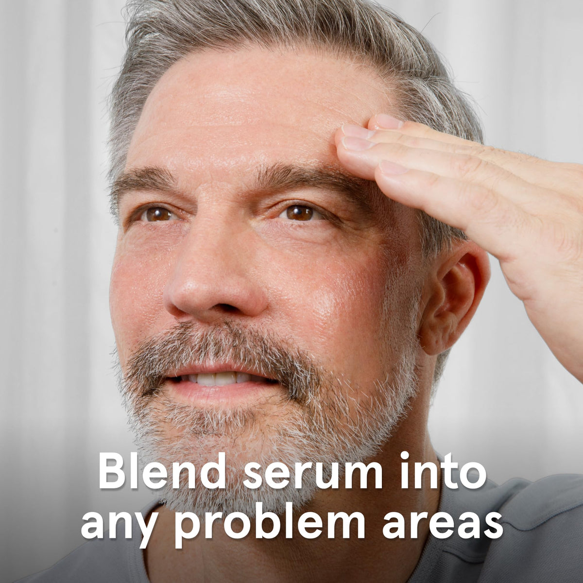 Texture close-up of Lumin Wrinkle Defense Serum's lightweight formula
