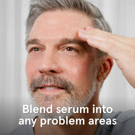 Texture close-up of Lumin Wrinkle Defense Serum's lightweight formula