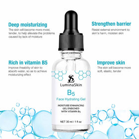 LuminaSkin Hydrating B5 Gel dispense action for easy, quick application