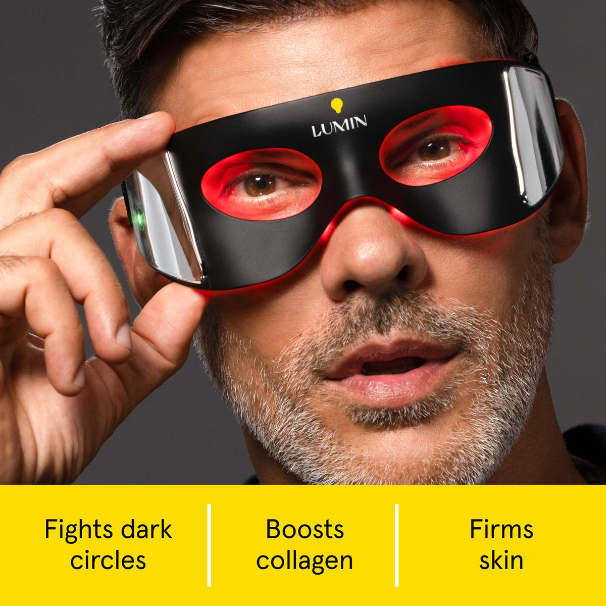 Luminator LED Eye Mask with auto-shutoff for hands-free, worry-free use