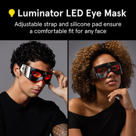 Luminator LED Eye Mask open-eye design enables safe movement during therapy